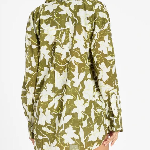 Tanya Taylor Calandra Top in Moss/Kiwi - Picture 1 of 2
